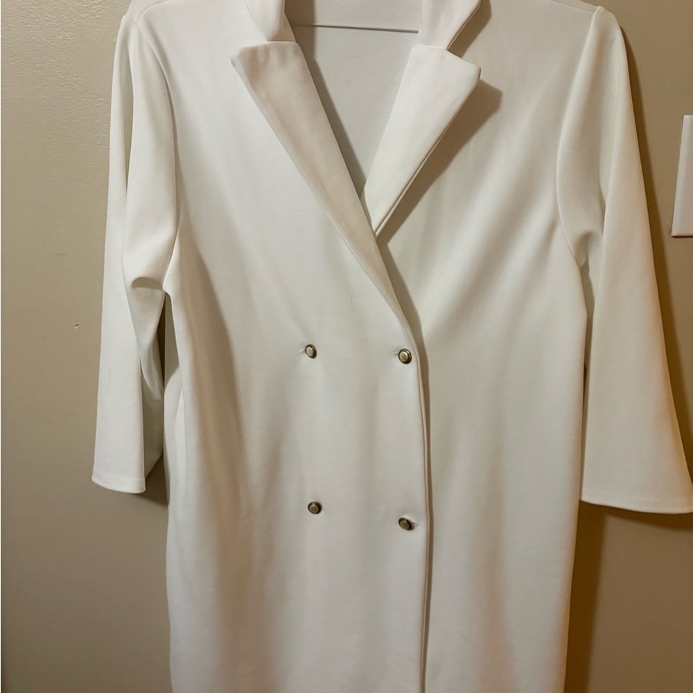 Boohoo Chic White Coat
